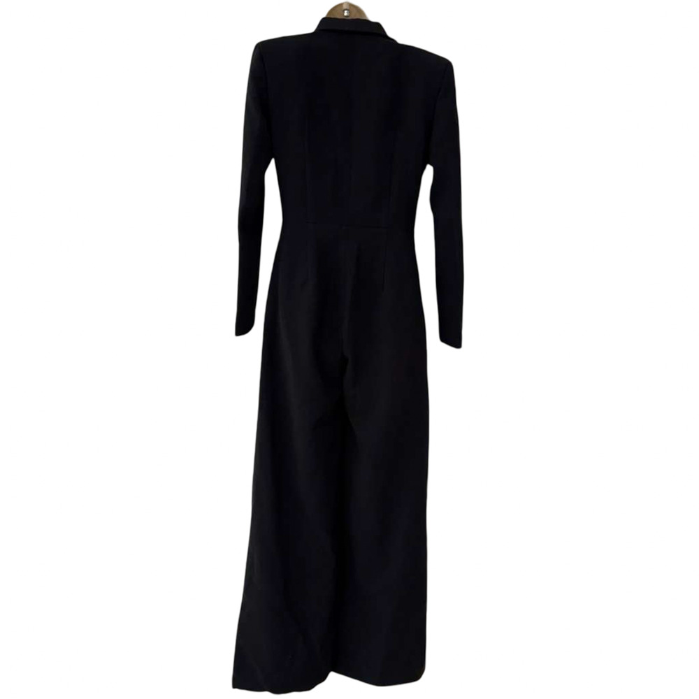 Pretty Little Thing by Naomi Campbell Black Tuxedo Jumpsuit NWT Wide Leg sz 6 - Picture 13 of 16
